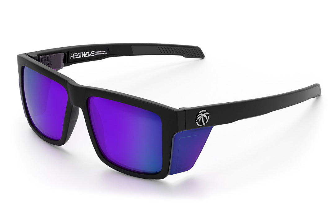 Heat Wave Visual Performance Vise with black frame, ultra violet lenses and matching side shields.
