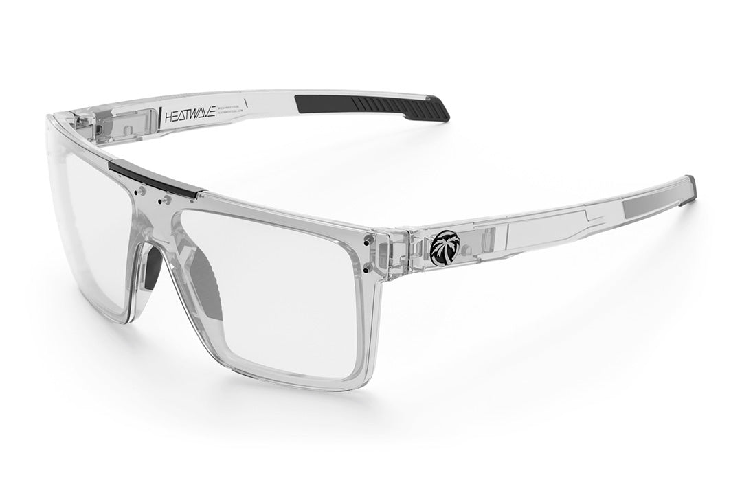 Heat Wave Visual Performance Quatro Sunglasses with clear frame and anti-fog clear lens.