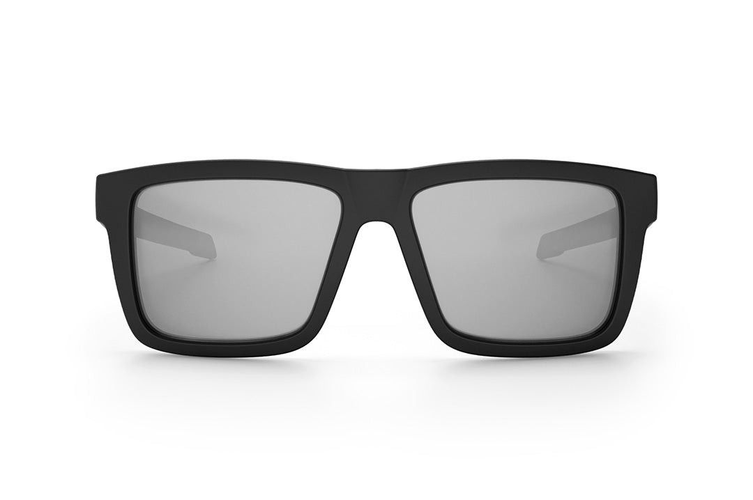 Front view of the Heat Wave Visual Performance XL Vise Sunglasses with black frame and photochromic lenses.