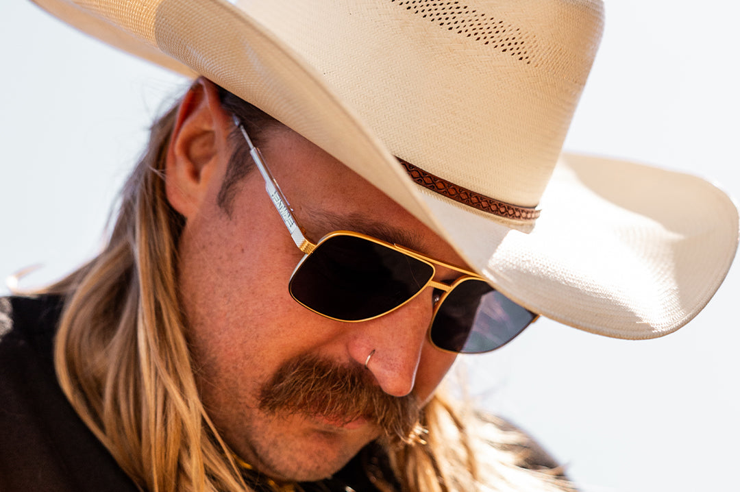 Nimitz Sunglasses: Gold