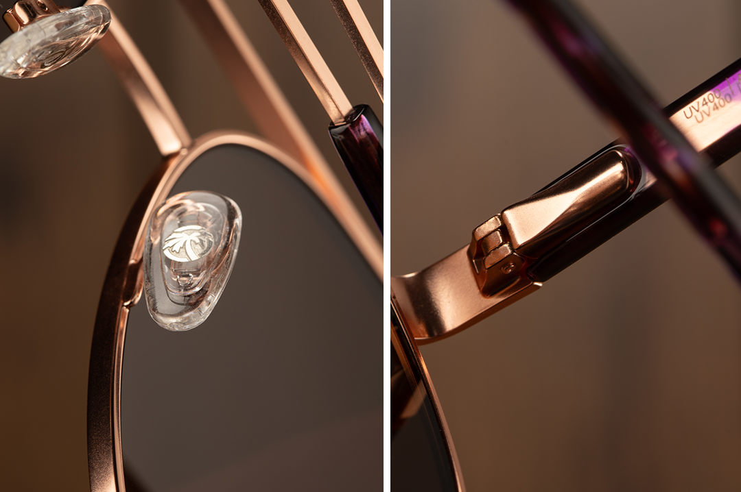 Incline Sunglasses: Rose Gold